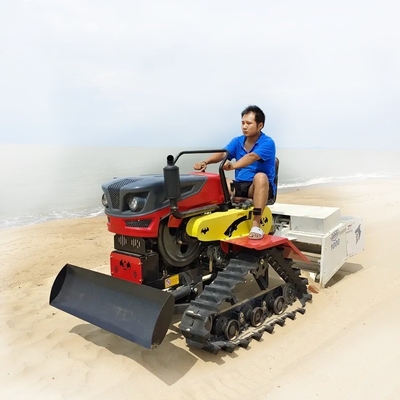 海辺での操作 1000mm 清掃幅とステンレスステールスクリーンのビーチスイーパー