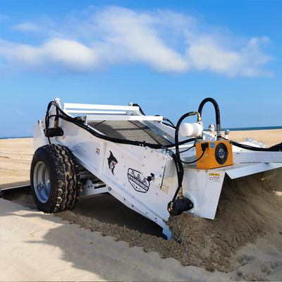 70HP トラクターアタッチメント 1400mm ステンレス スチールスクリーン 砂清掃用ビーチクリーナー